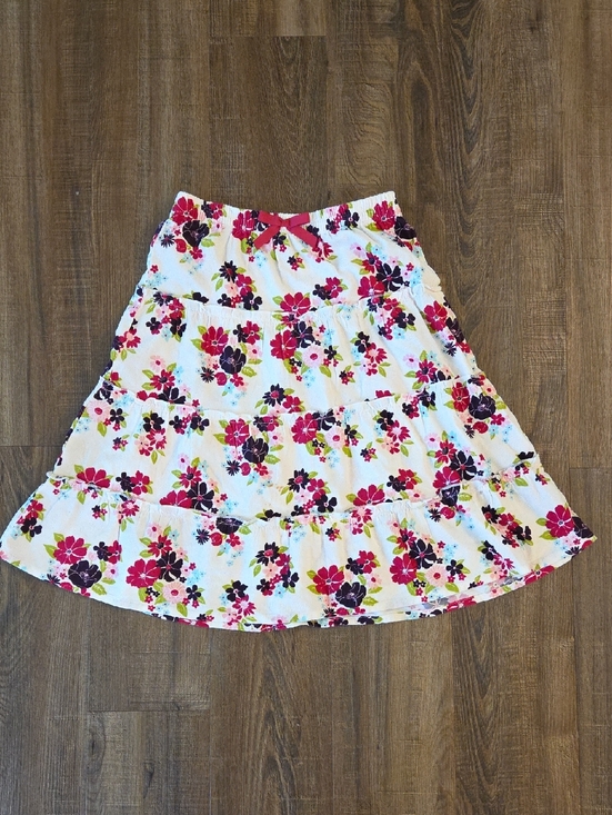 Crazy 8 Other - Crazy 8 White A-Line Skirt with Pink & Purple Floral Print Size 7-8